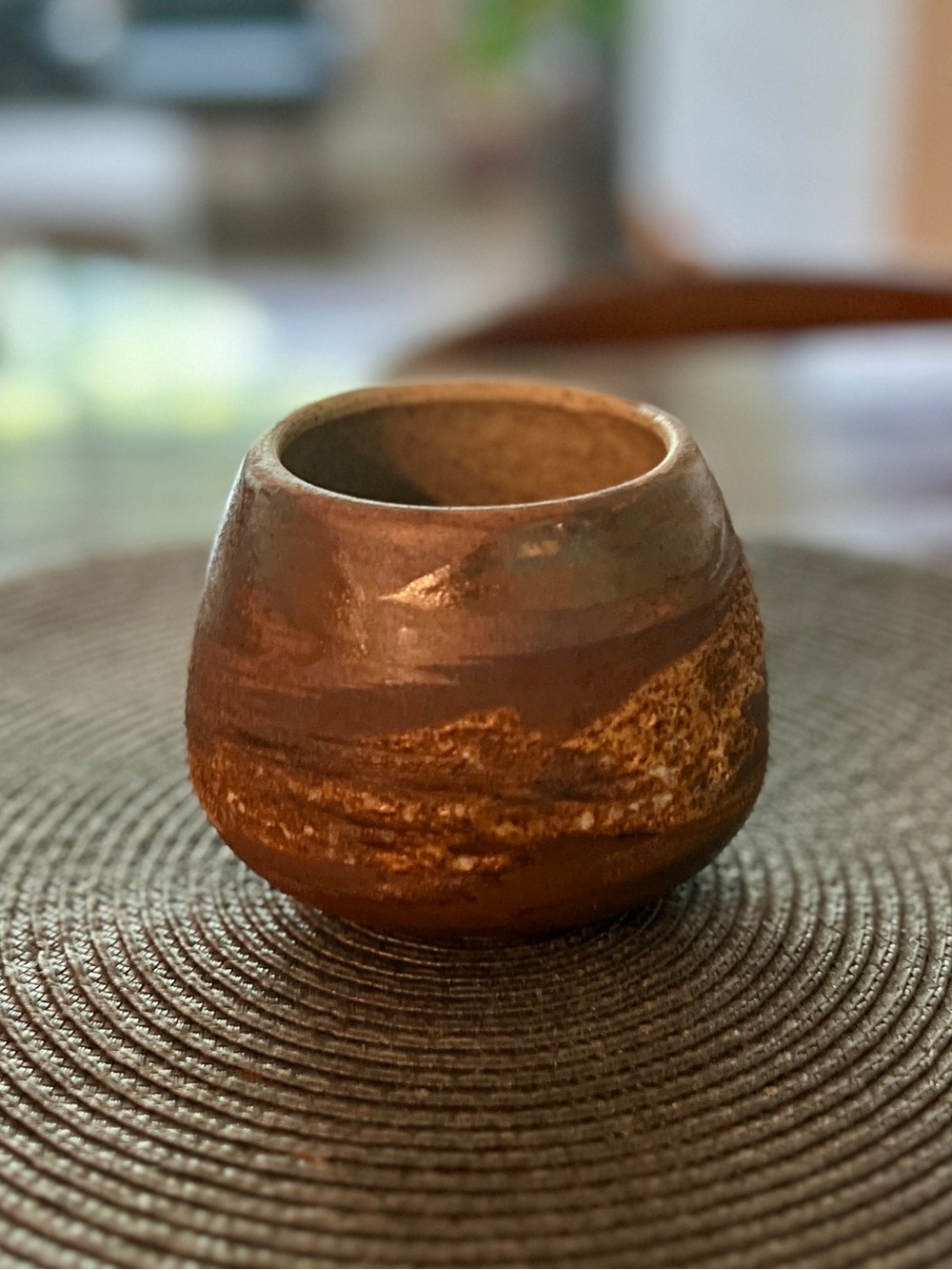 CB2 Havenly Cade Pottery Planter Pot Vase Brown Ceramic Textured
